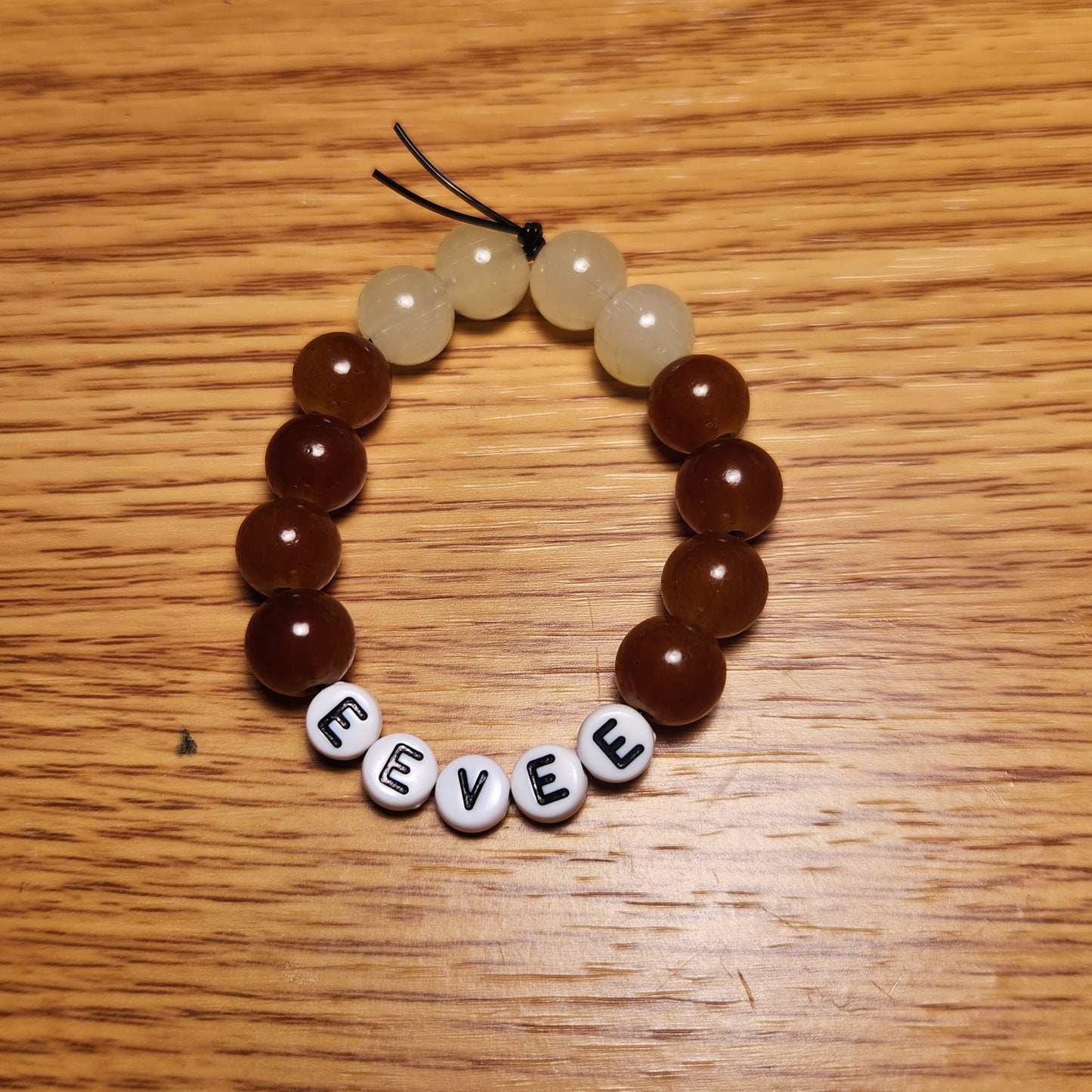 Eevee Inspired Bead Bracelet