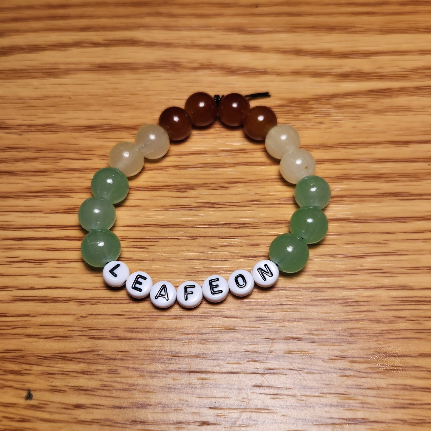 Leafeon Inspired Bead Bracelet